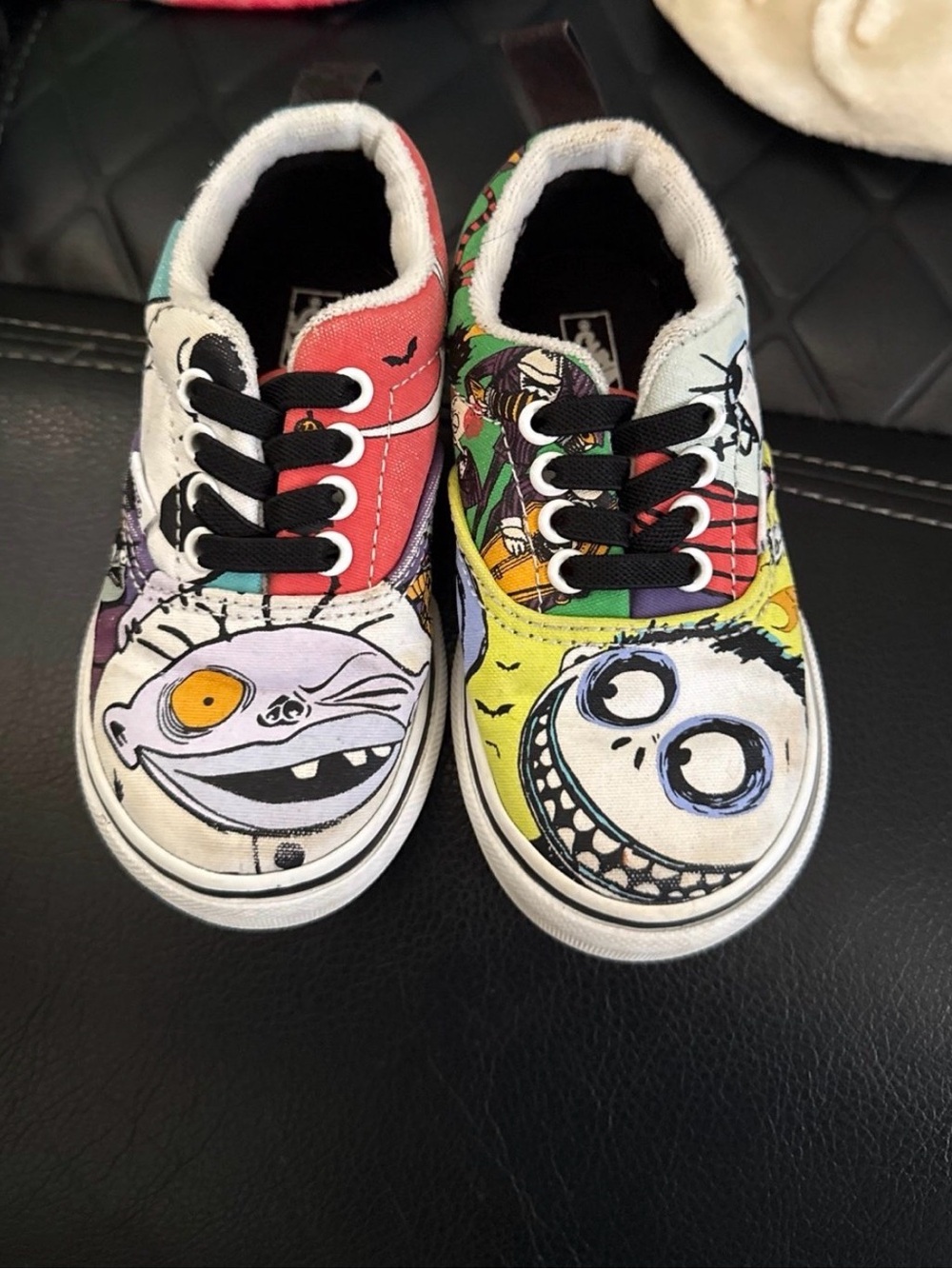 Vans Kids Nightmare Before Christmas Multicolor Cartoon Lace Sneakers